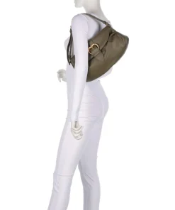 Jolene Classic Schultertasche fein genarbtes Rindsleder olivgrün