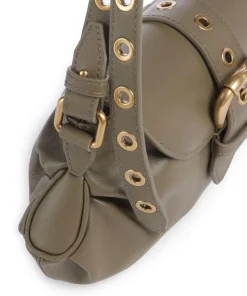 Jolene Mini Schultertasche fein genarbtes Rindsleder olivgrün