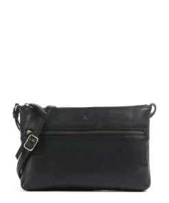 Jolie Umhängetasche fein genarbtes Rindsleder schwarz