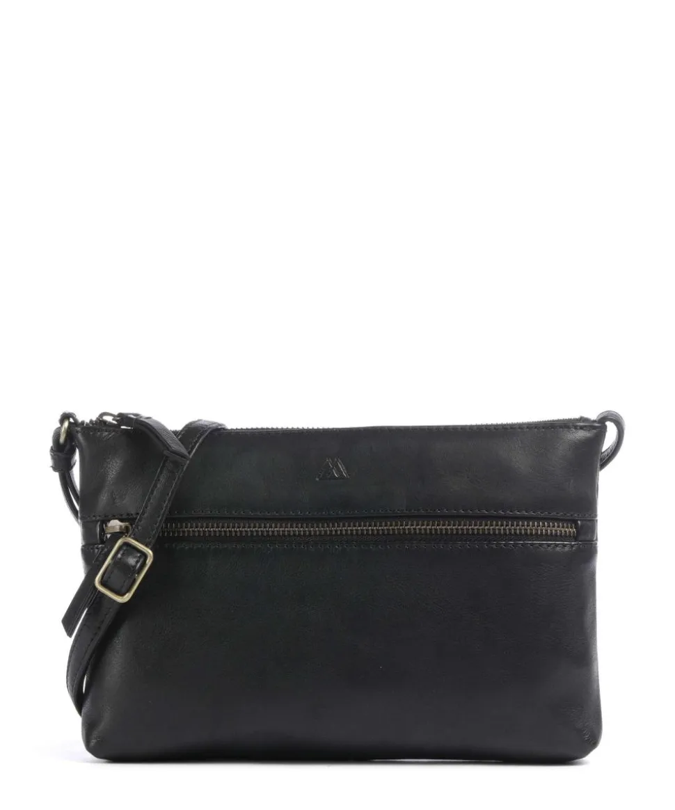 Jolie Umhängetasche fein genarbtes Rindsleder schwarz