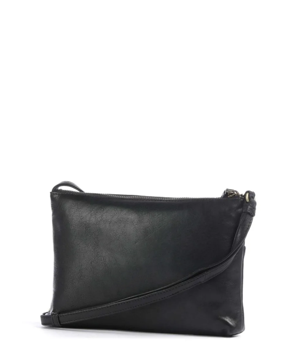 Jolie Umhängetasche fein genarbtes Rindsleder schwarz