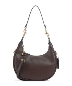 Jonie 22 Schultertasche fein genarbtes Leder dunkelbraun