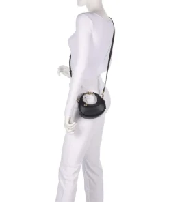 Jonie Umhängetasche fein genarbtes Leder schwarz