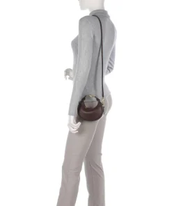 Jonie Umhängetasche fein genarbtes Leder dunkelbraun