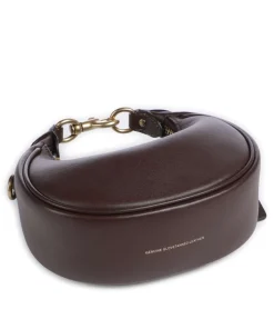 Jonie Umhängetasche fein genarbtes Leder dunkelbraun