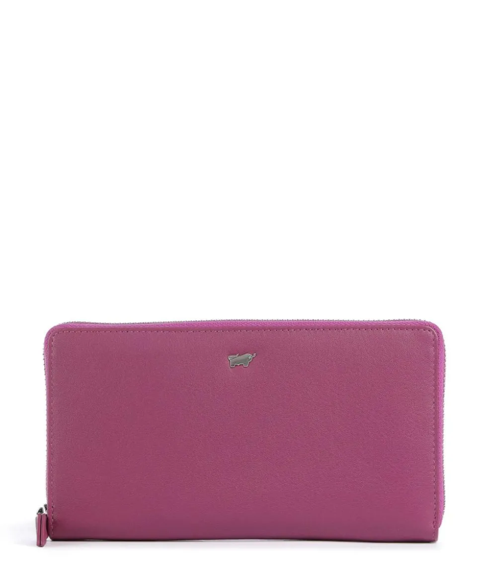 Joy Geldbörse weiches Rindsleder brombeer