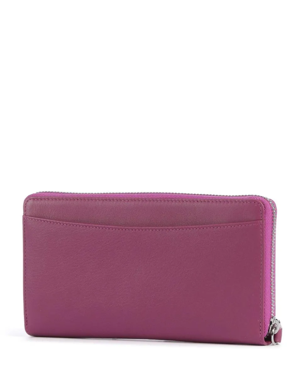 Joy Geldbörse weiches Rindsleder brombeer
