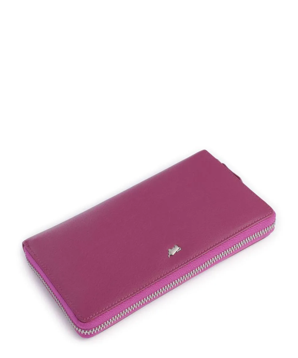 Joy Geldbörse weiches Rindsleder brombeer