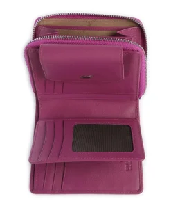 Joy Geldbörse weiches Rindsleder brombeer