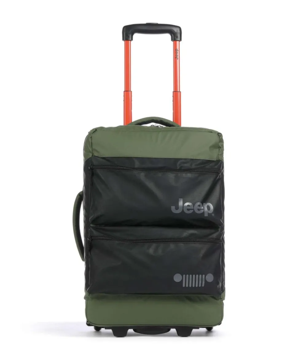 JS006B 55 Rollenreisetasche grün/schwarz 55 cm