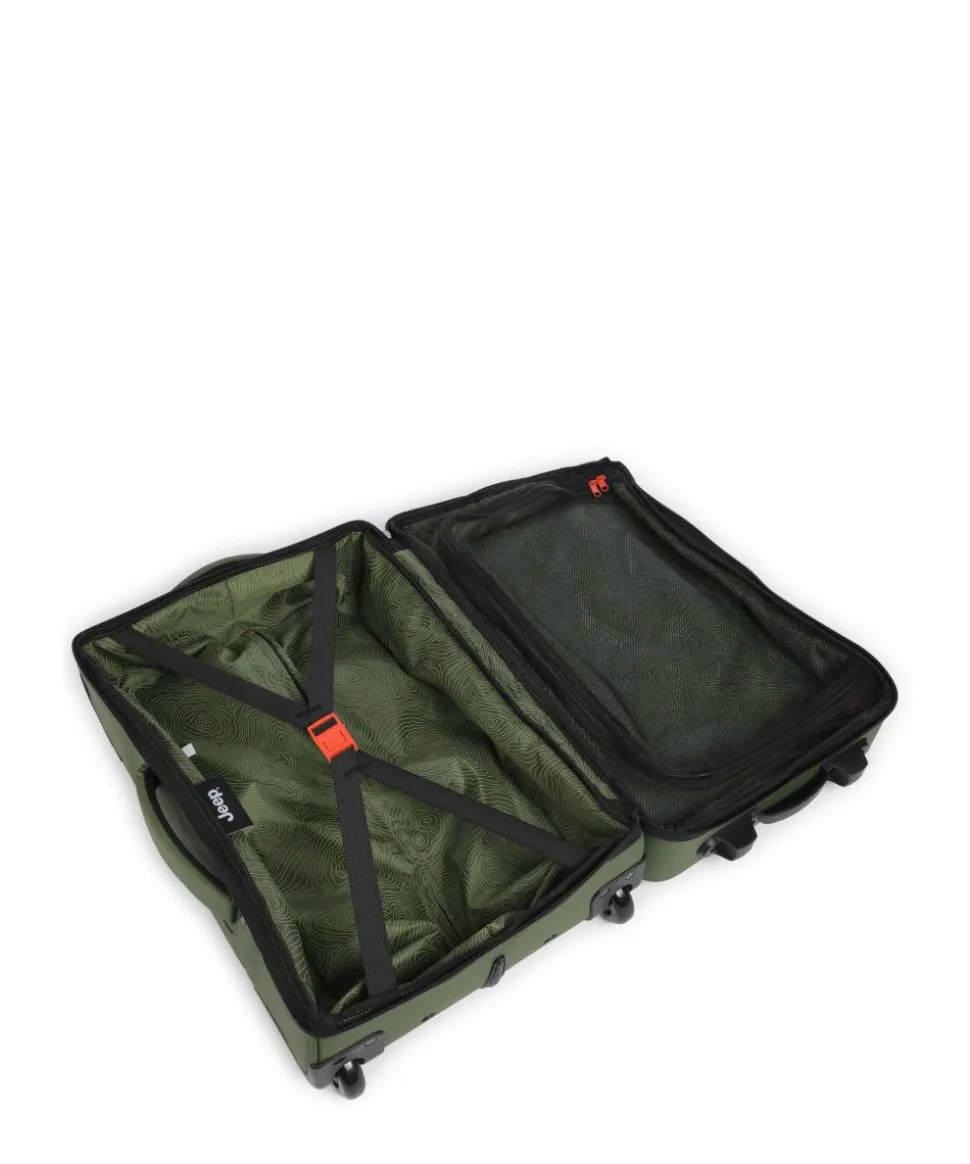 JS006B 55 Rollenreisetasche grün/schwarz 55 cm