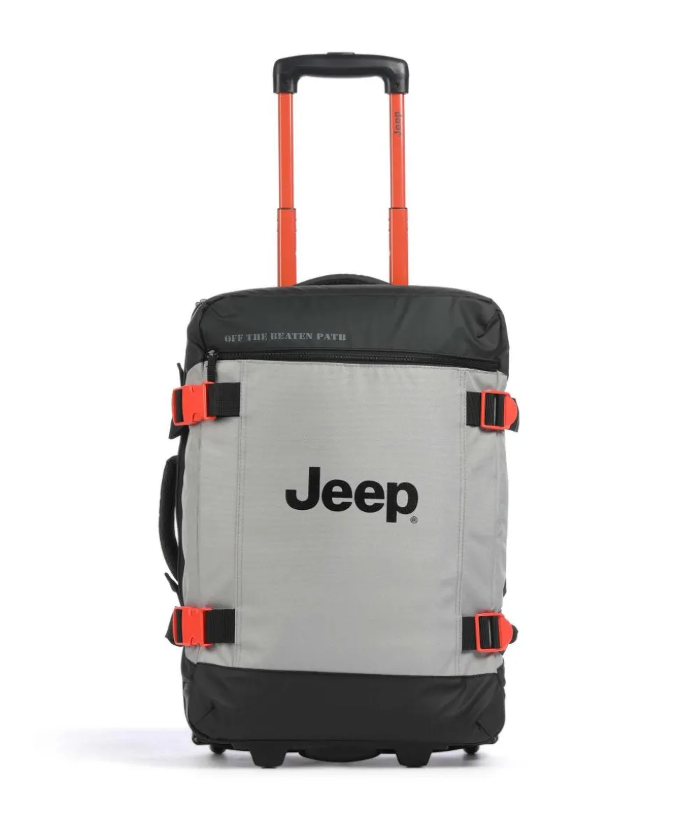 JS007C 55 Rollenreisetasche grau/schwarz 55 cm