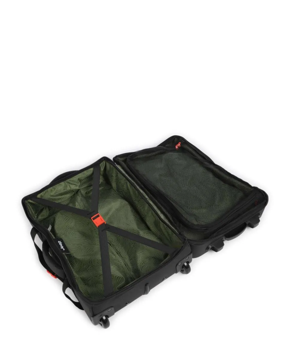 JS007C 55 Rollenreisetasche grün/schwarz 55 cm