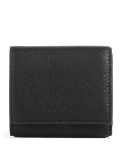 Judis Geldbörse genarbtes Leder schwarz