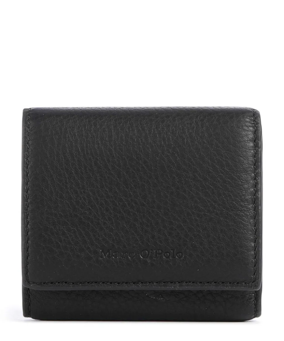 Judis Geldbörse genarbtes Leder schwarz