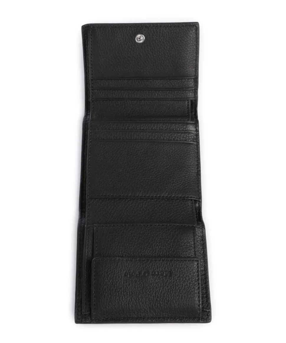 Judis Geldbörse genarbtes Leder schwarz