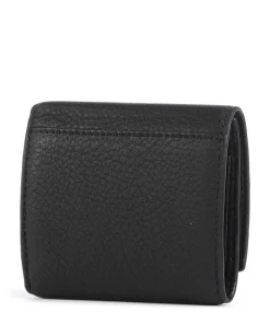 Judis Geldbörse genarbtes Leder schwarz