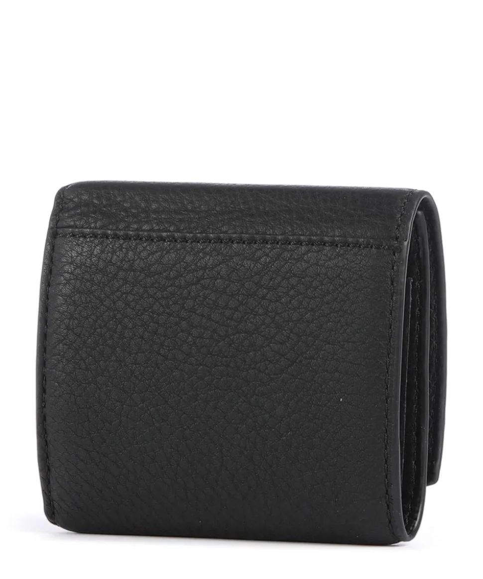 Judis Geldbörse genarbtes Leder schwarz