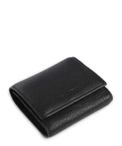 Judis Geldbörse genarbtes Leder schwarz