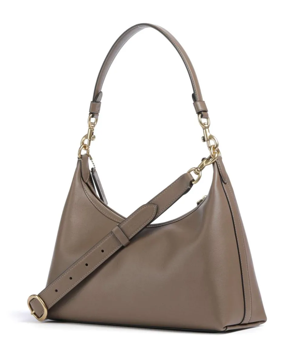 Juliet Schultertasche fein genarbtes Leder taupe