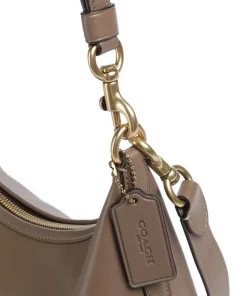 Juliet Schultertasche fein genarbtes Leder taupe