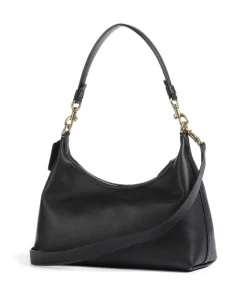Juliet Schultertasche fein genarbtes Leder schwarz