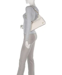 Juliet Schultertasche fein genarbtes Leder elfenbein