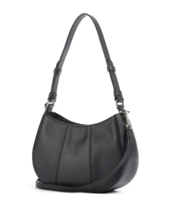 Juliette Schultertasche genarbtes Rindsleder schwarz