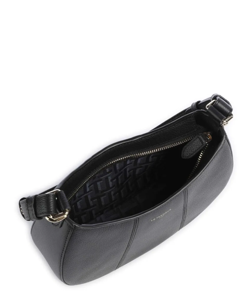 Juliette Schultertasche genarbtes Rindsleder schwarz