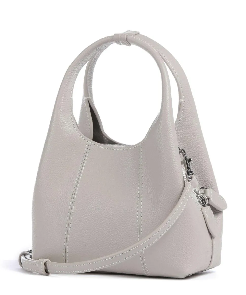 Juliette Umhängetasche genarbtes Rindsleder hellgrau