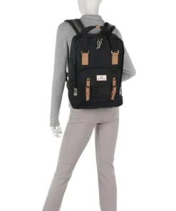 Jungle Macaroon Large Rucksack 15″ recyceltes Nylon schwarz