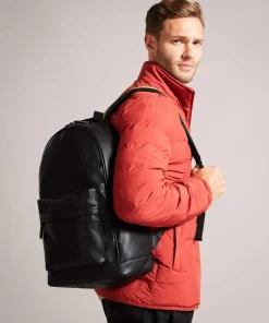 Kaileb Rucksack 14″ Lederimitat schwarz