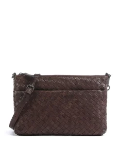 Karima Umhängetasche fein genarbtes Rindsleder dunkelbraun