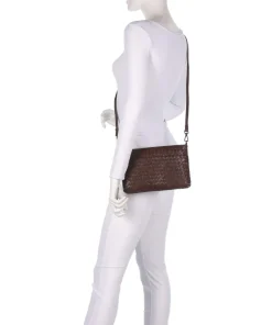 Karima Umhängetasche fein genarbtes Rindsleder dunkelbraun