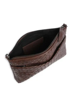 Karima Umhängetasche fein genarbtes Rindsleder dunkelbraun