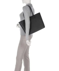 Karly Large Shopper fein genarbtes Rindsleder schwarz