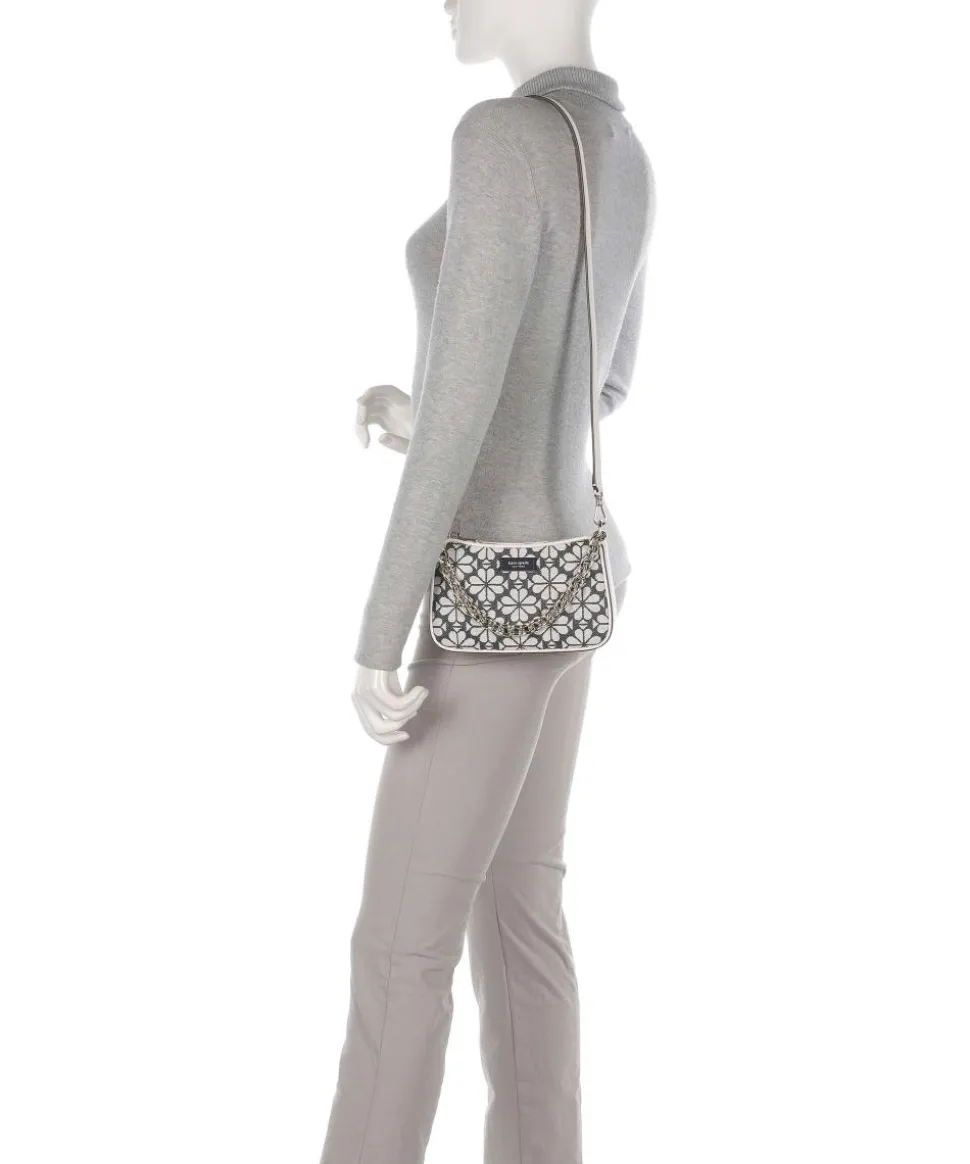 Katy Umhängetasche Textil, fein genarbtes Rindsleder grau/beige