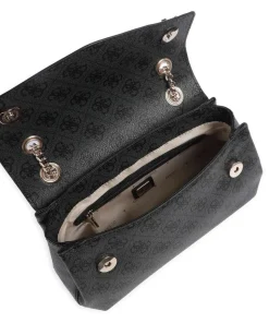 Katya 4G Logo Schultertasche Lederimitat anthrazit