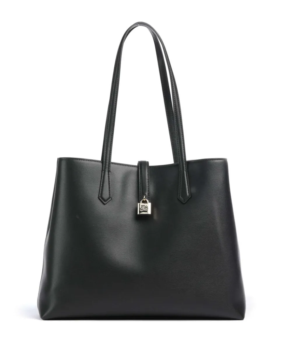 K/Autograph Medium Shopper fein genarbtes Rindsleder schwarz