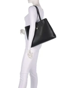 K/Autograph Medium Shopper fein genarbtes Rindsleder schwarz