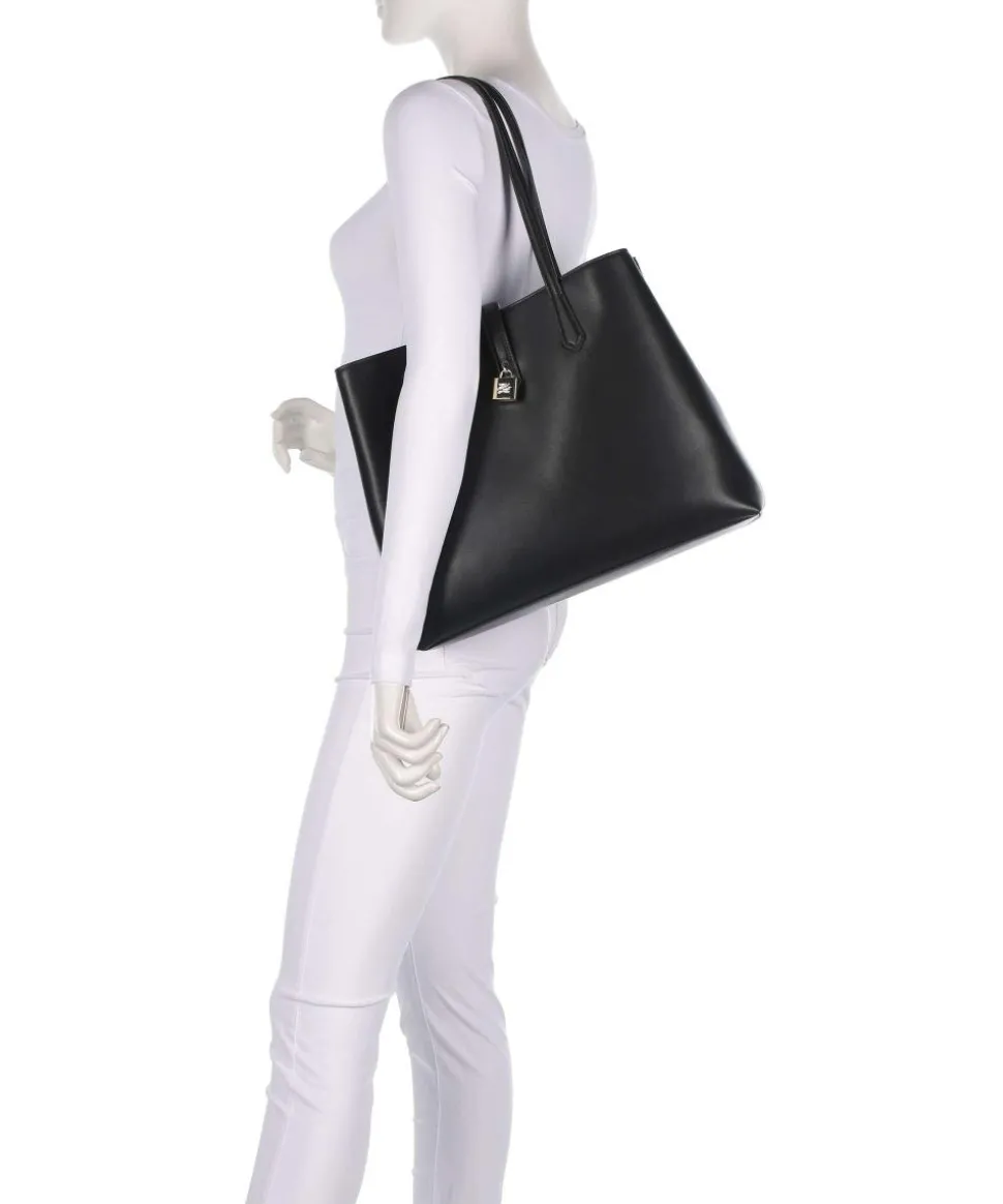 K/Autograph Medium Shopper fein genarbtes Rindsleder schwarz