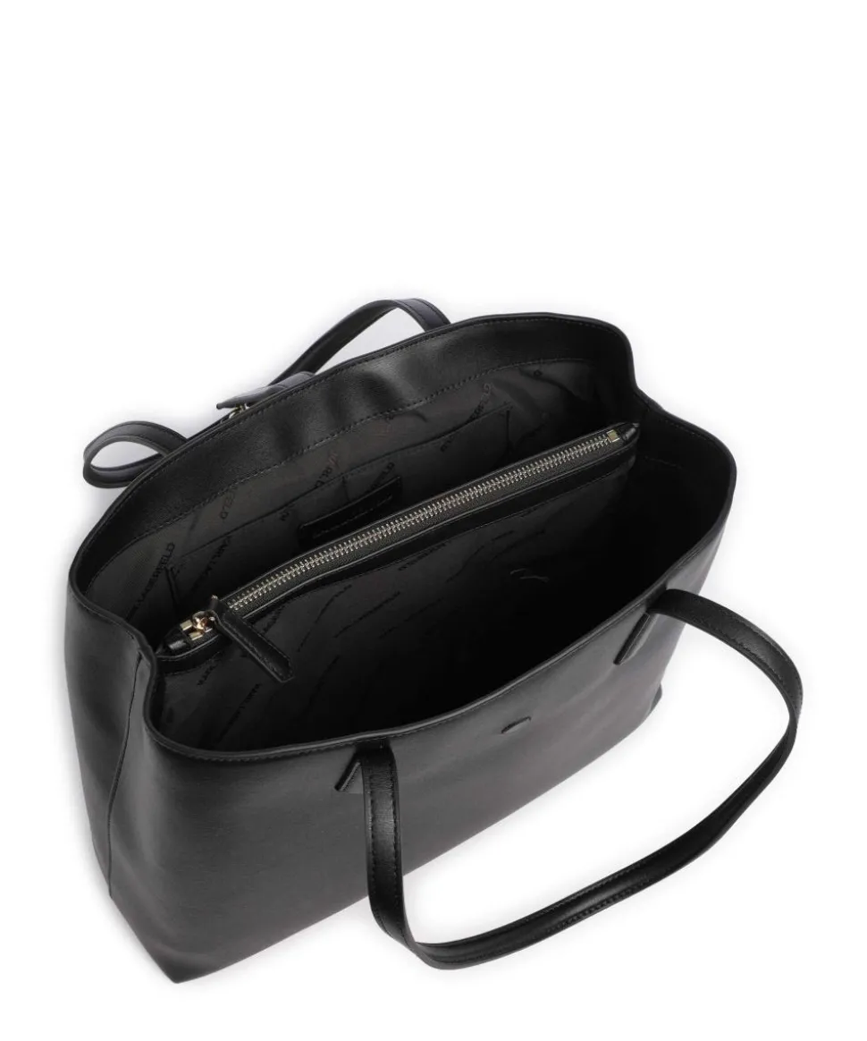 K/Autograph Medium Shopper fein genarbtes Rindsleder schwarz