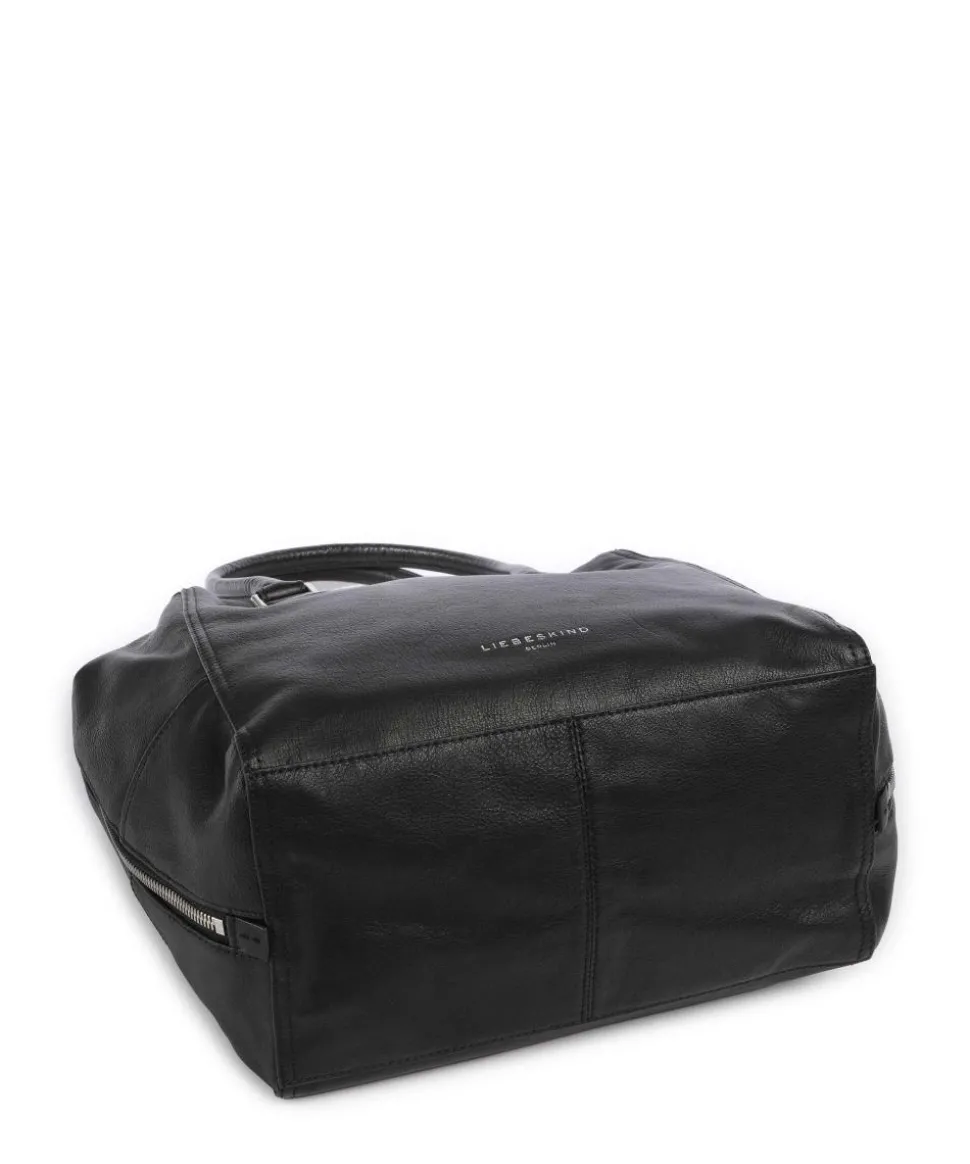 Kayla Archive 3D Leather Shopper genarbtes Leder schwarz