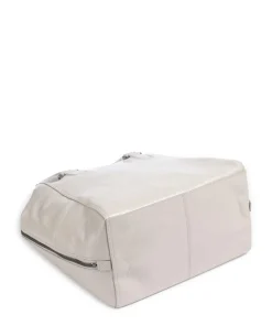 Kayla Lack Distressed M Shopper fein genarbtes Rindsleder elfenbein