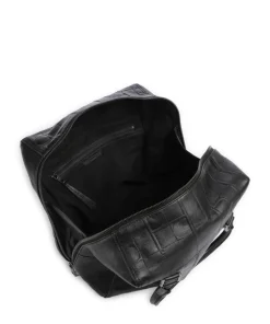 Kayla Monogram Sheep Natural M Handtasche geprägtes Rindsleder schwarz