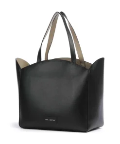 K/Circle Large Shopper fein genarbtes Rindsleder schwarz