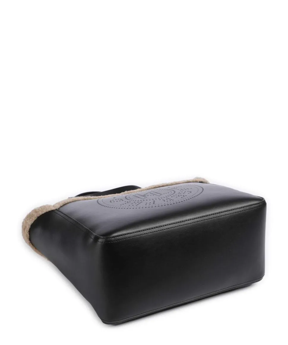 K/Circle Shopper Kunstfell, Leder schwarz