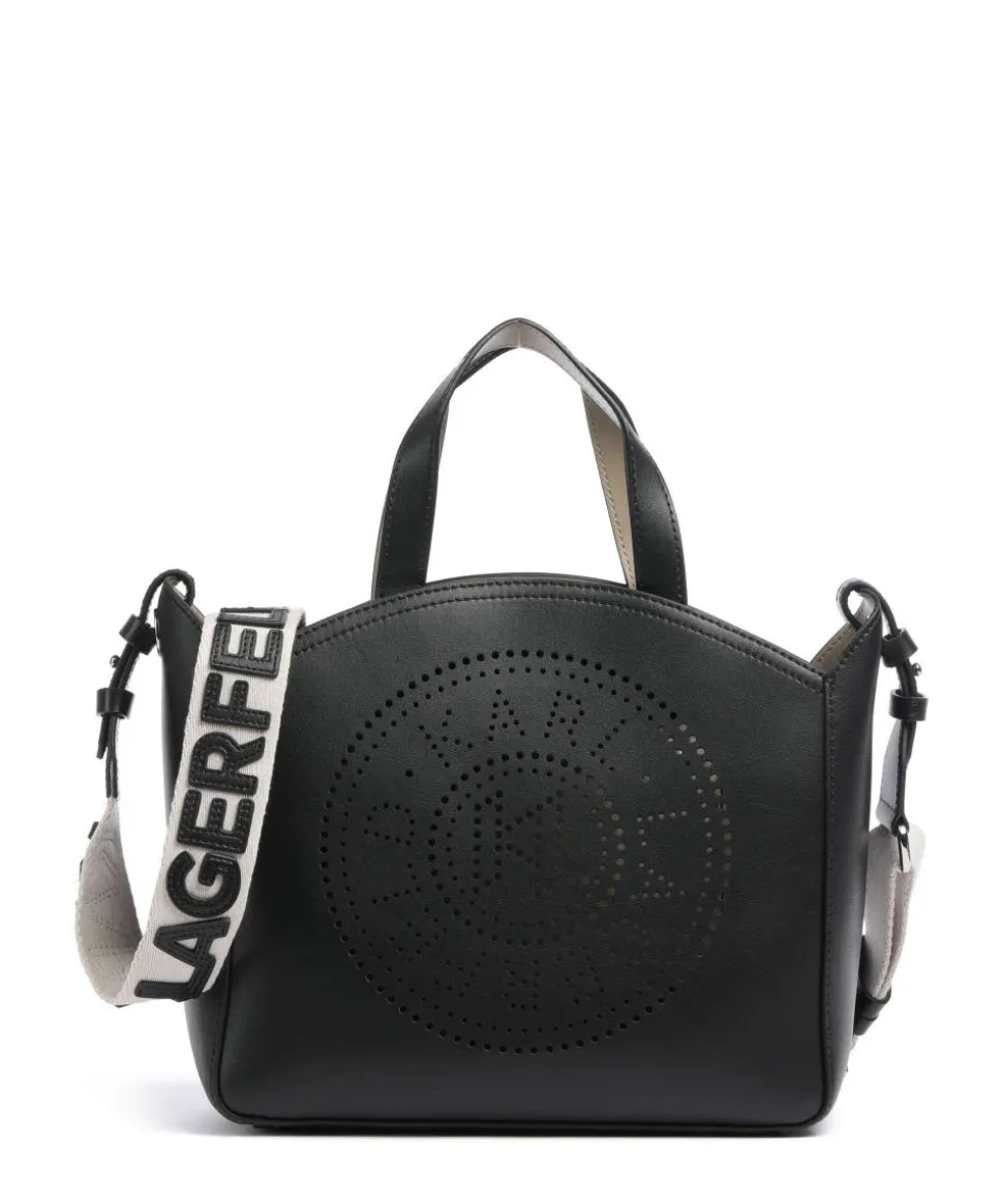 K/Circle Small Handtasche fein genarbtes Rindsleder schwarz