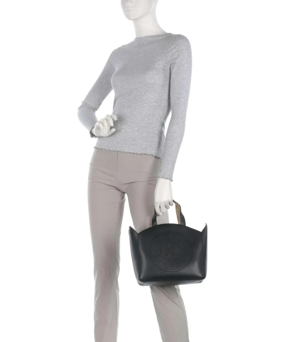 K/Circle Small Handtasche fein genarbtes Rindsleder schwarz