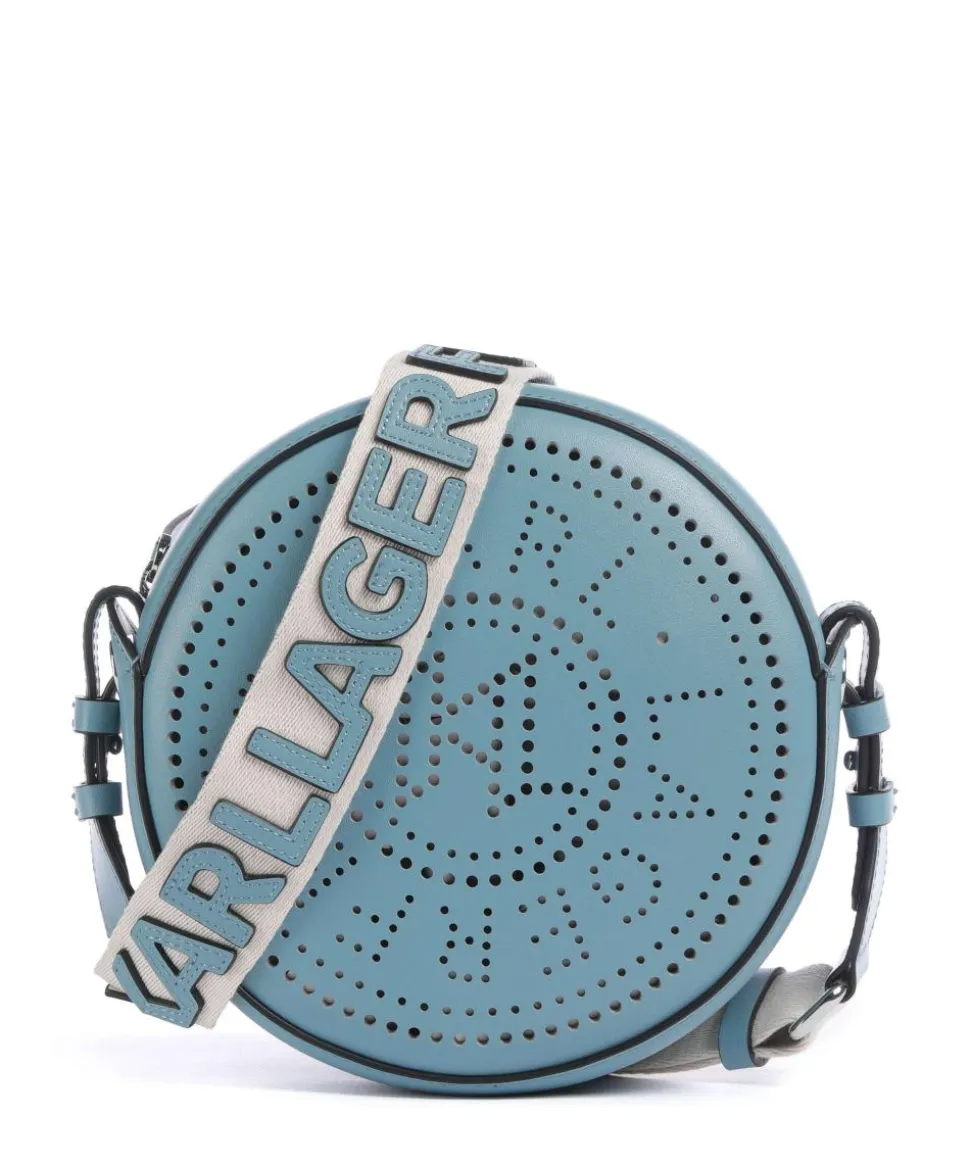 K/Circle Umhängetasche fein genarbtes Rindsleder blaugrau